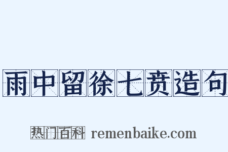 雨中留徐七贲造句是什么意思的图片